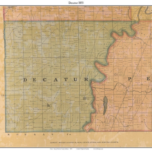 Decatur Indiana Map Etsy