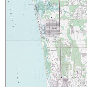 Naples, Florida 1988 Old Topo Map A Composite made from 6 old USGS Topographical Maps Custom Reprint image 5
