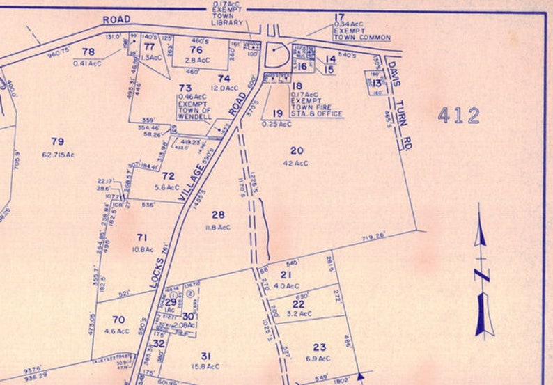 Wendell Massachusetts 1984 Set of Tax Maps 14 Maps Very Etsy