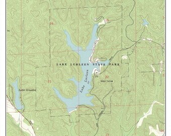 Lake Lurleen 1978 - Old Topographic Map Tuscaloosa County USGS Custom Composite Reprint Alabama