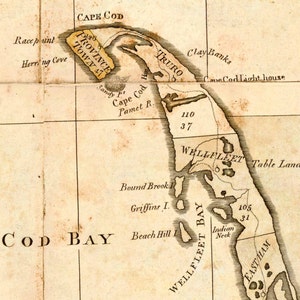 Cape Cod 1801 Map by Carleton Reprint - Etsy