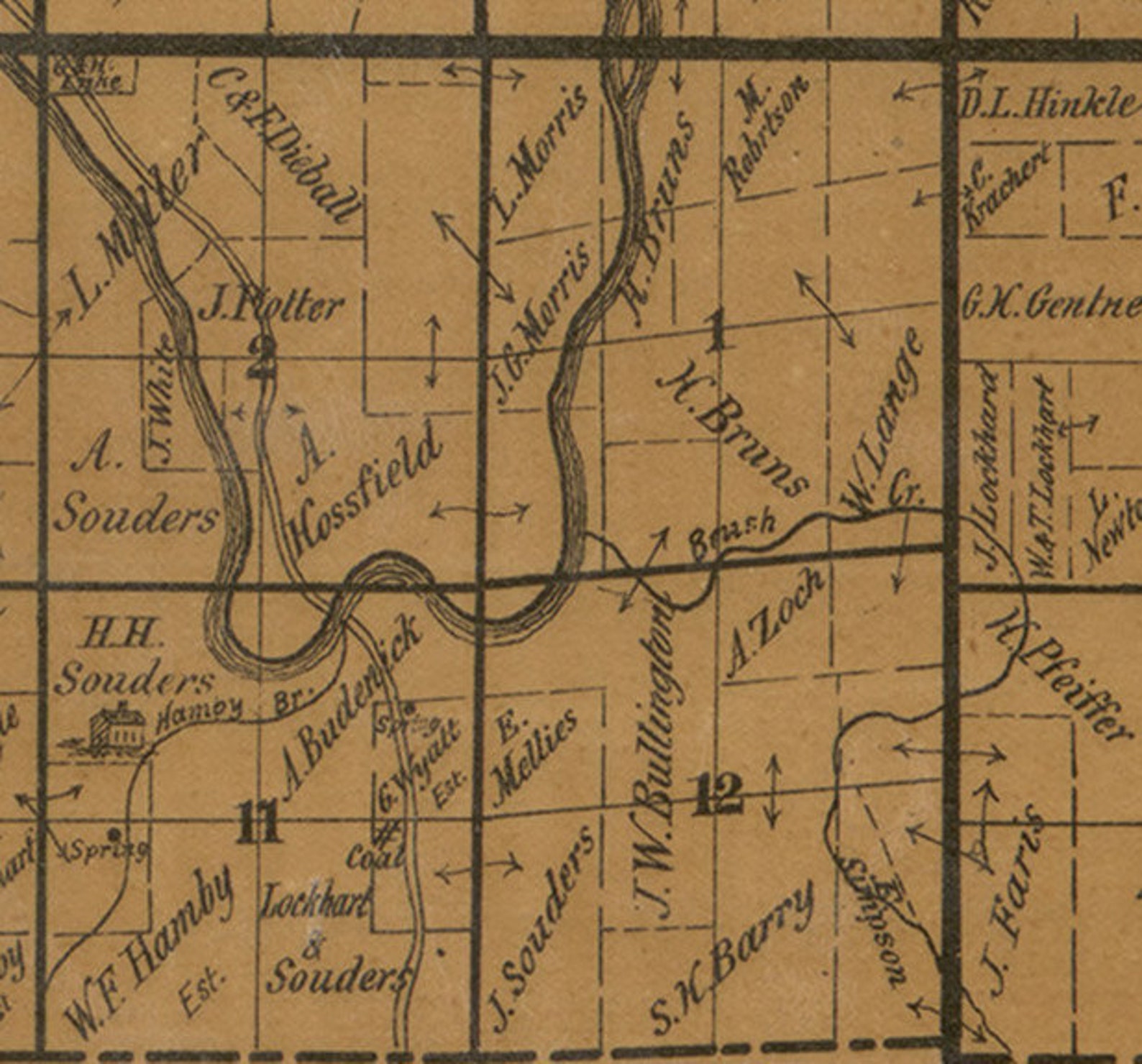 Gasconade County Missouri 1875 Old Wall Map With Landowner Etsy