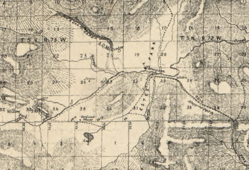 Larimer County Colorado 1883 Old Wall Map Reprint With Etsy