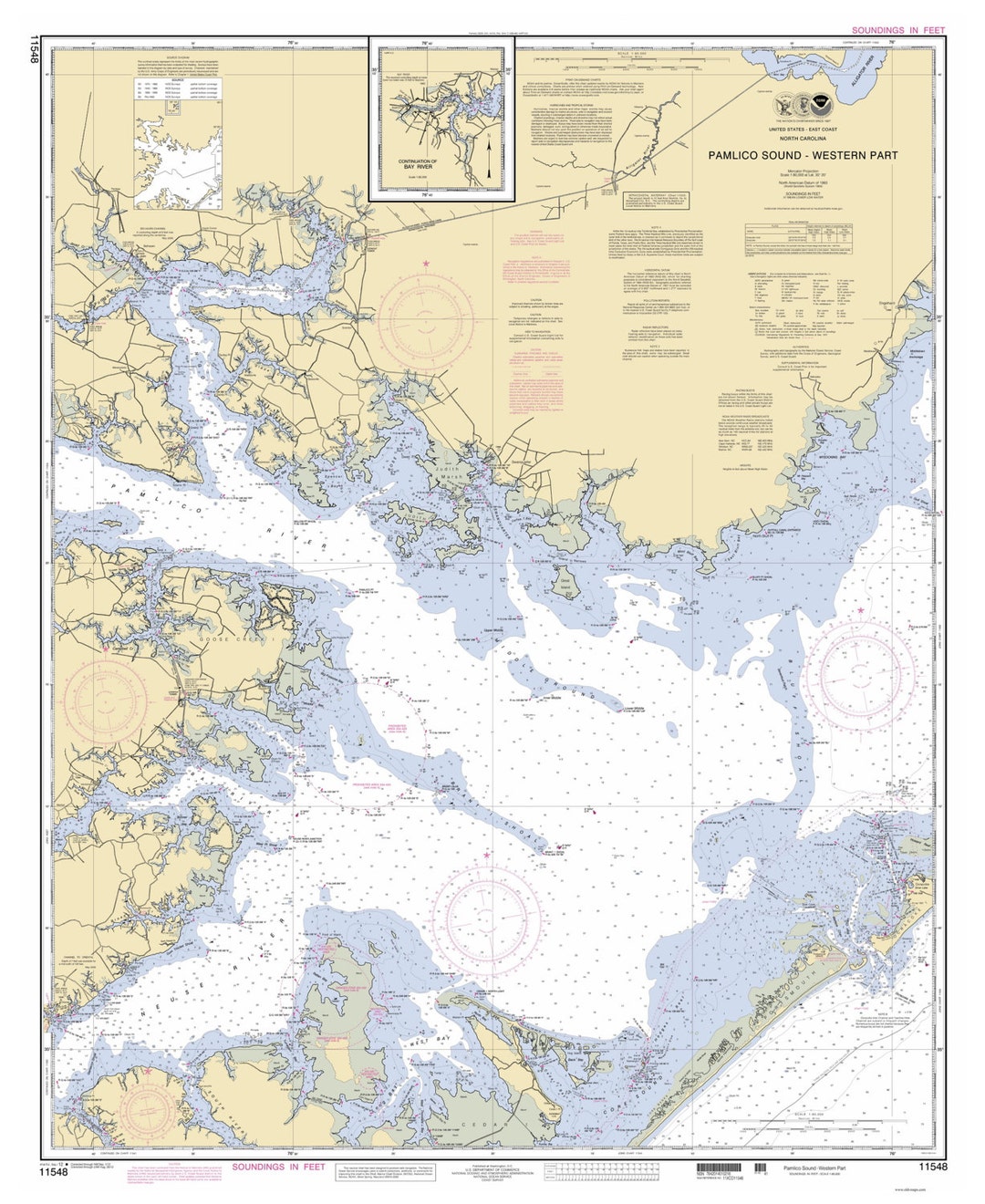 Pamlico Sound 2012 Western Sheet Outer Banks Ocracoke Vandemere