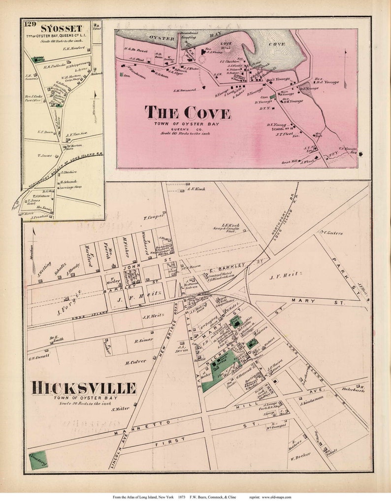 Oyster Bay Syosset 1873 Old Map - Il 794xN.1719679217 Cthp