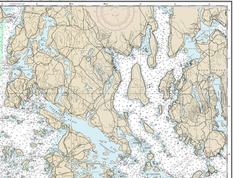 Vinalhaven & Penobscot Bay 2014 Nautical Map maine CUSTOM Etsy
