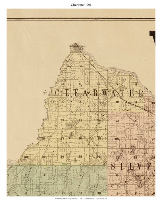 Clearwater 1901 Old Town Map With Homeowner Names Etsy