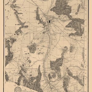 Tucson, Arizona 1893 Old Town Map Custom Print - Pima Co.