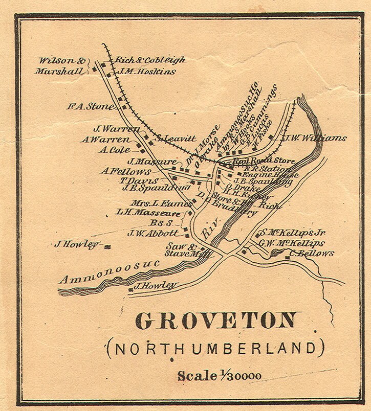 Coos County New Hampshire 1861 Old Wall Map Reprint With Etsy