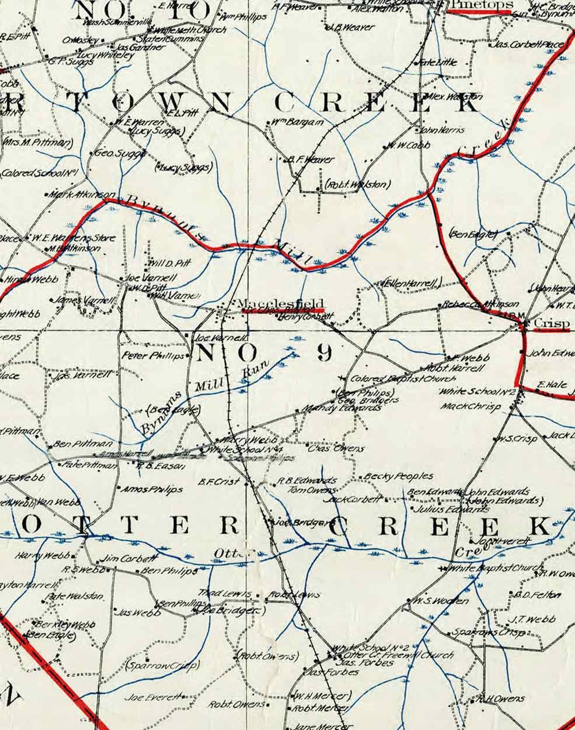 County North Carolina 1905 Old Wall Map With Etsy