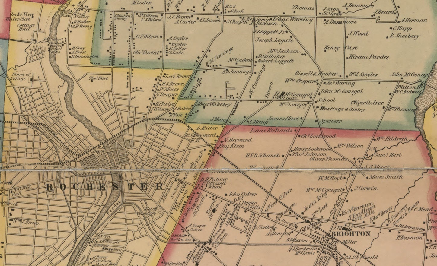 Monroe County New York 1852 Old Map Reprint Old Maps vrogue.co