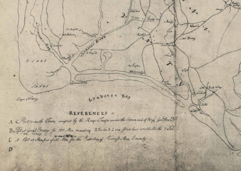Old Princess Anne County Map