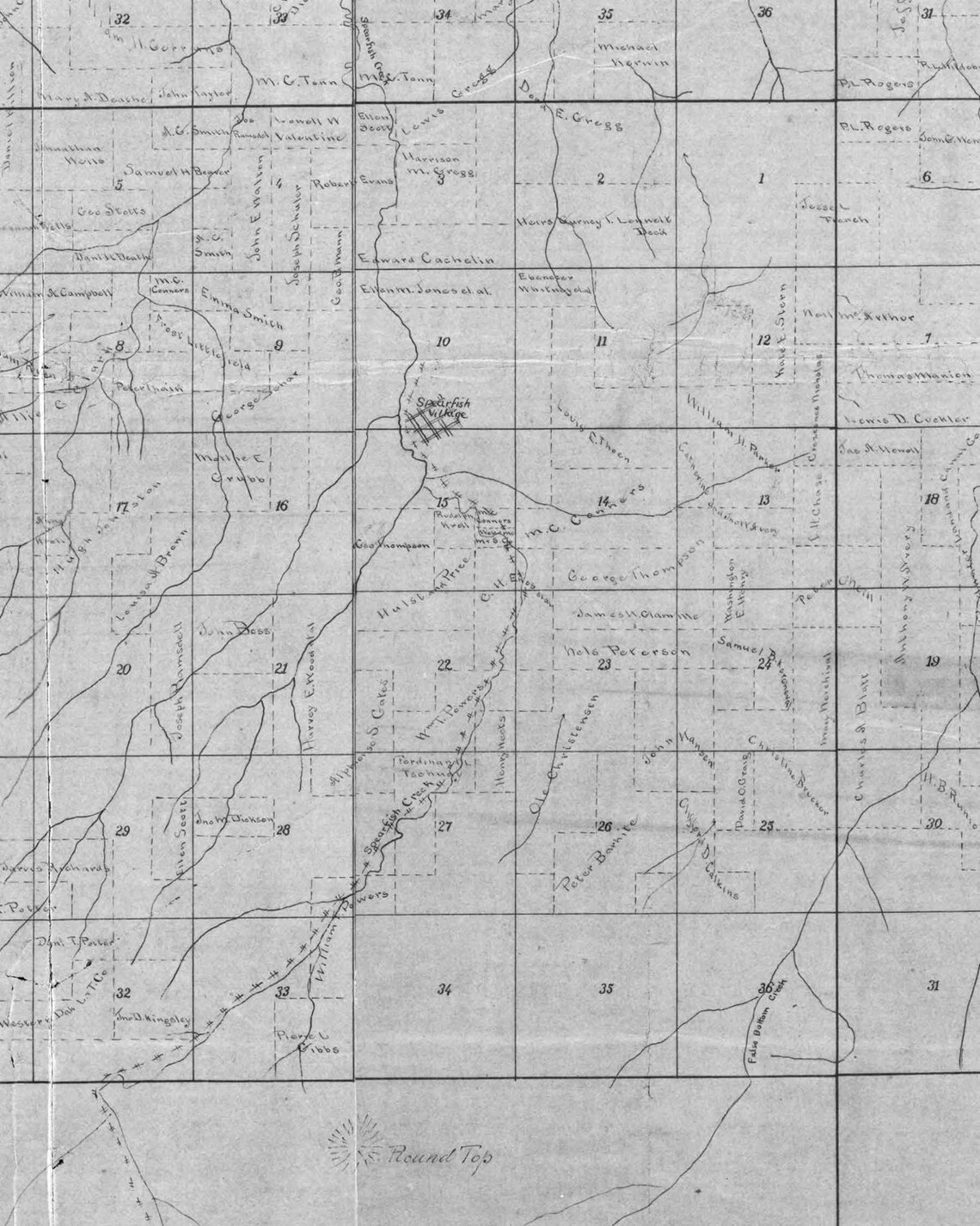 Lawrence County South Dakota 1894 Old Wall Map With Etsy