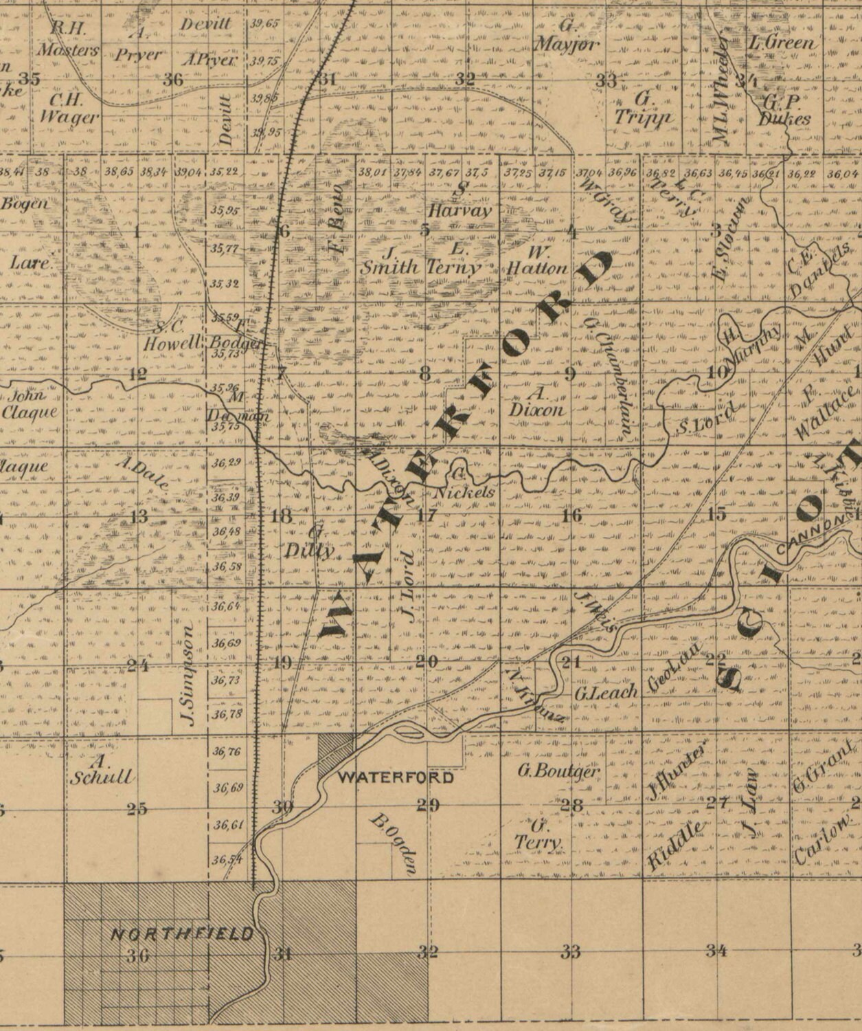 Dakota County Minnesota 1874 Old Wall Map Reprint With Etsy