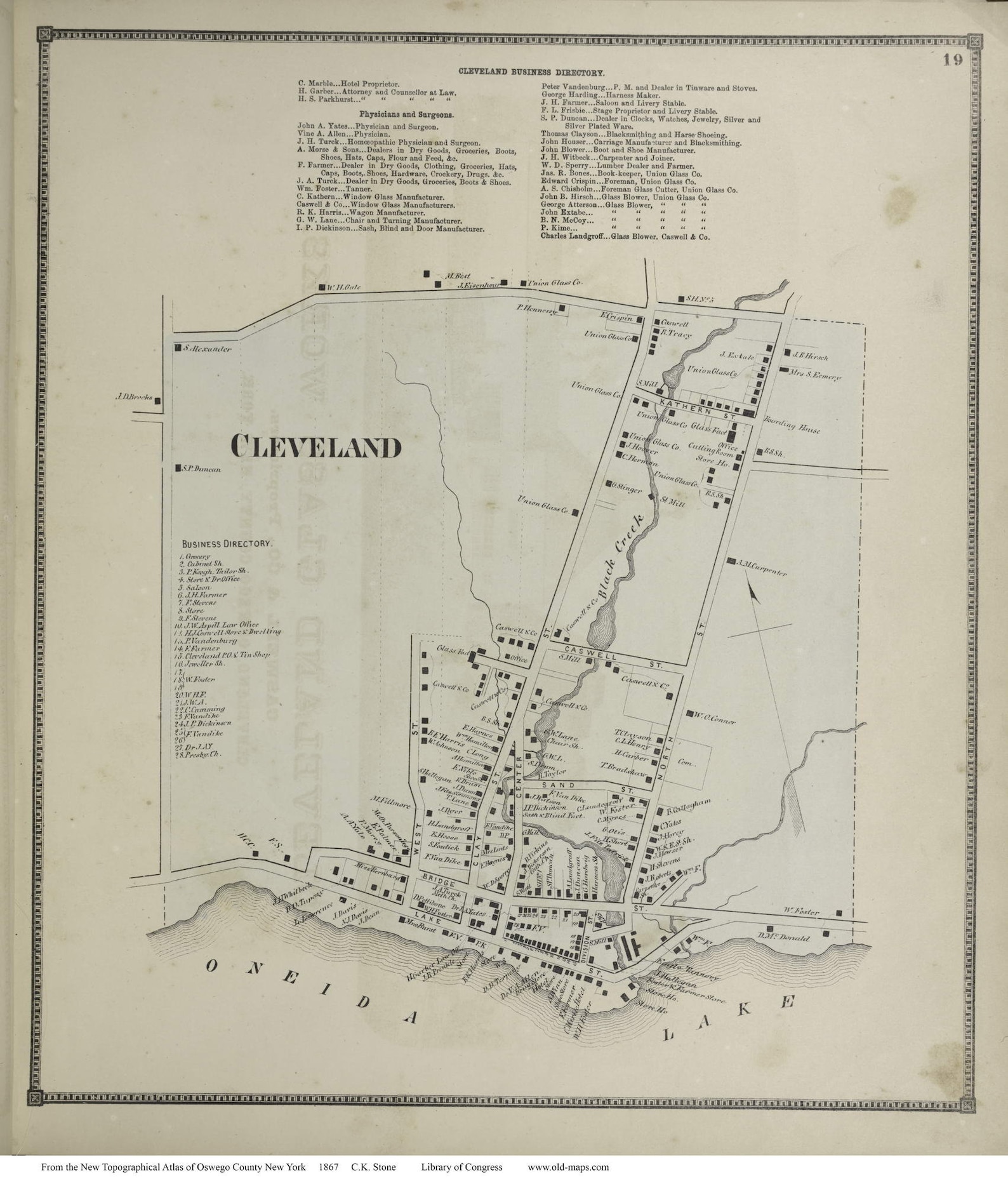 Constantia 1867 Oswego County New York Old Town Map Etsy