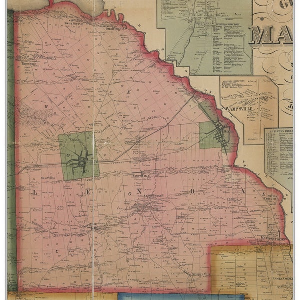 Map of Canastota Ny Etsy