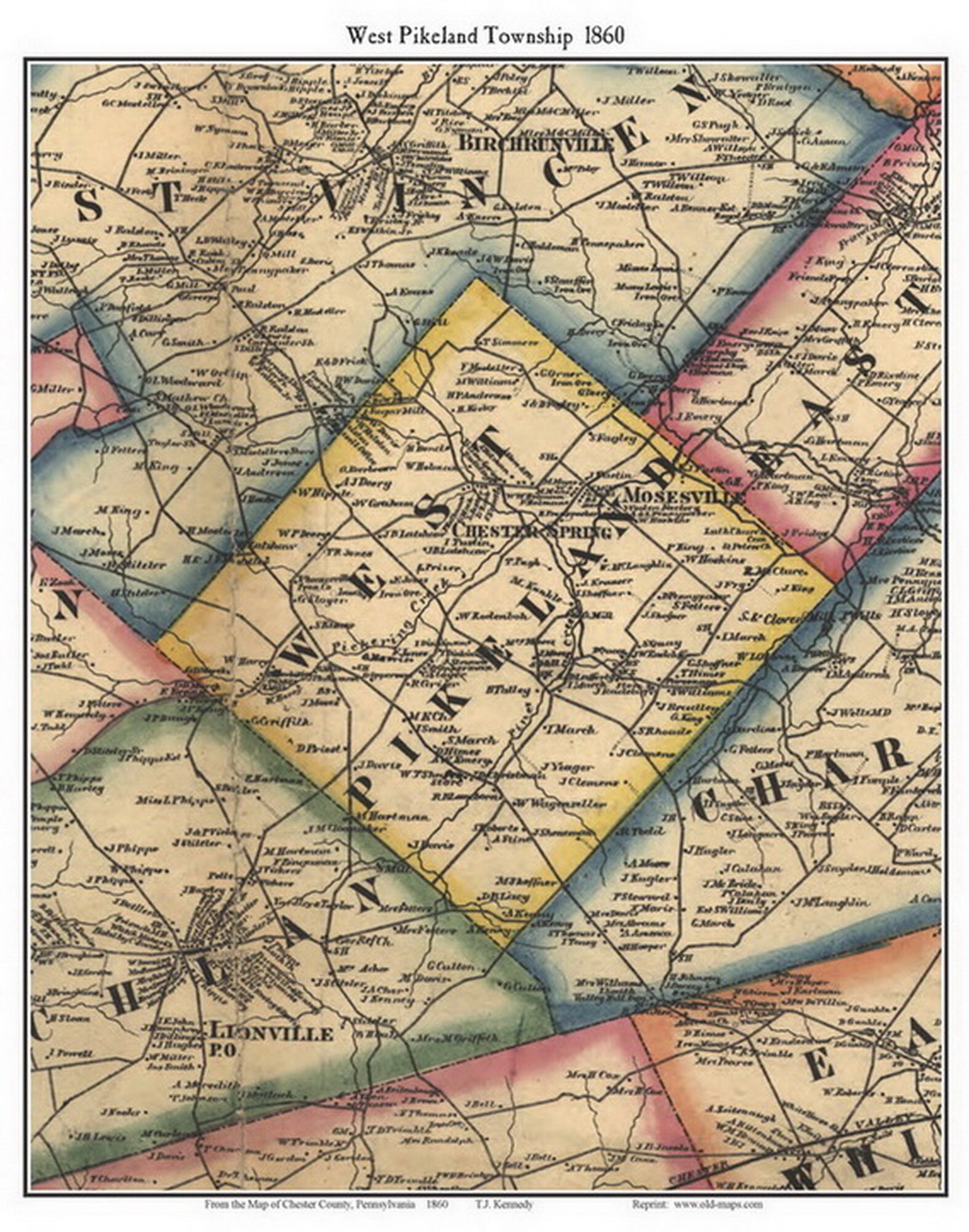 west-pikeland-1860-old-town-map-with-homeowner-names-mosesville-chester