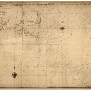 Nantucket Shoals 1813 - Martha&#39;s Vineyard & Nantucket Nautical Map - Lambert - Reprint