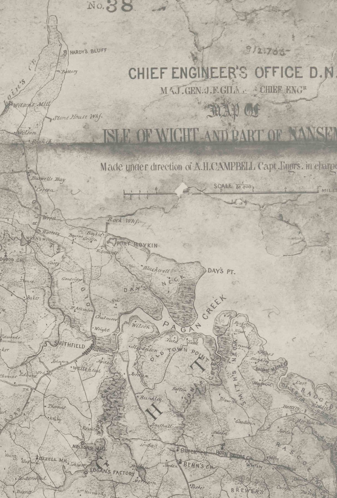 Isle of Wight & part Of Nansemond Counties Virginia 1864 Etsy