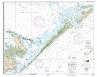 Ocracoke Inlet to Core Sound 2017 Old Map Nautical Chart - North Carolina -Reprint AC Harbors 419