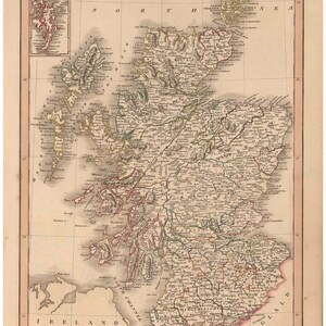 Scotland 1808 Old Map - Smith - Reprint