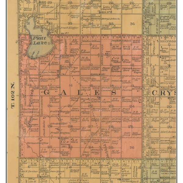 Map of Aurora Sd Etsy