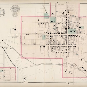 Leesburg VA 1878 - Homeowners Names Genealogy Loudoun Co - O.W. Gray Virginia Cities Map USA Atlas