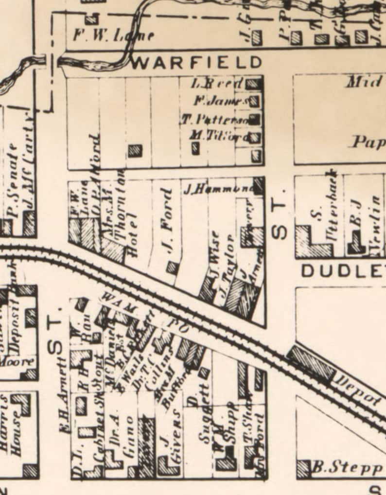 Woodford County Kentucky 1870 Old Wall Map With Homeowner - Etsy