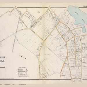 East Hampton Village West Divinity Hill - 1916 - Long Island New York - Suffolk Co Atlas V2  Town Map Reprint LI NY 28