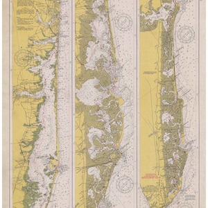 Manasquan to Cape May - 1940 Nautical Map - New Jersey Harbors 2 3243 Reprint - Inland Waterway
