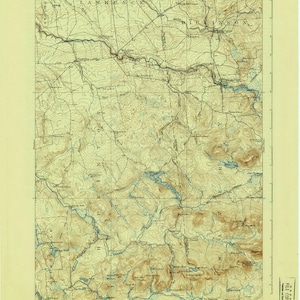 Nicholville 1921 (1940) Old Map Lake Ozonia Hopkinton St Regis River St Regis Falls Adirondack quad reprint- 15x15 USGS Topo New York 128720