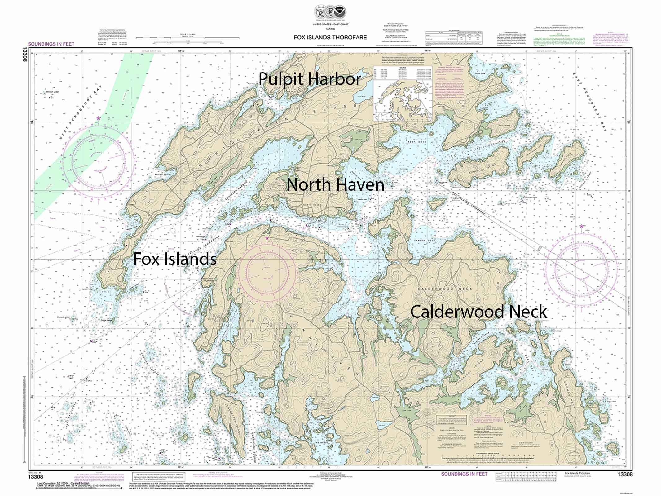 Fox Islands Thoroughfare 2014 Calderwood Neck North Haven Etsy