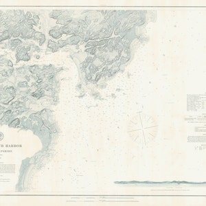Portsmouth Harbor, New Hampshire &  Maine - 1876 Nautical Map  Harbors 1 - 329 Reprint