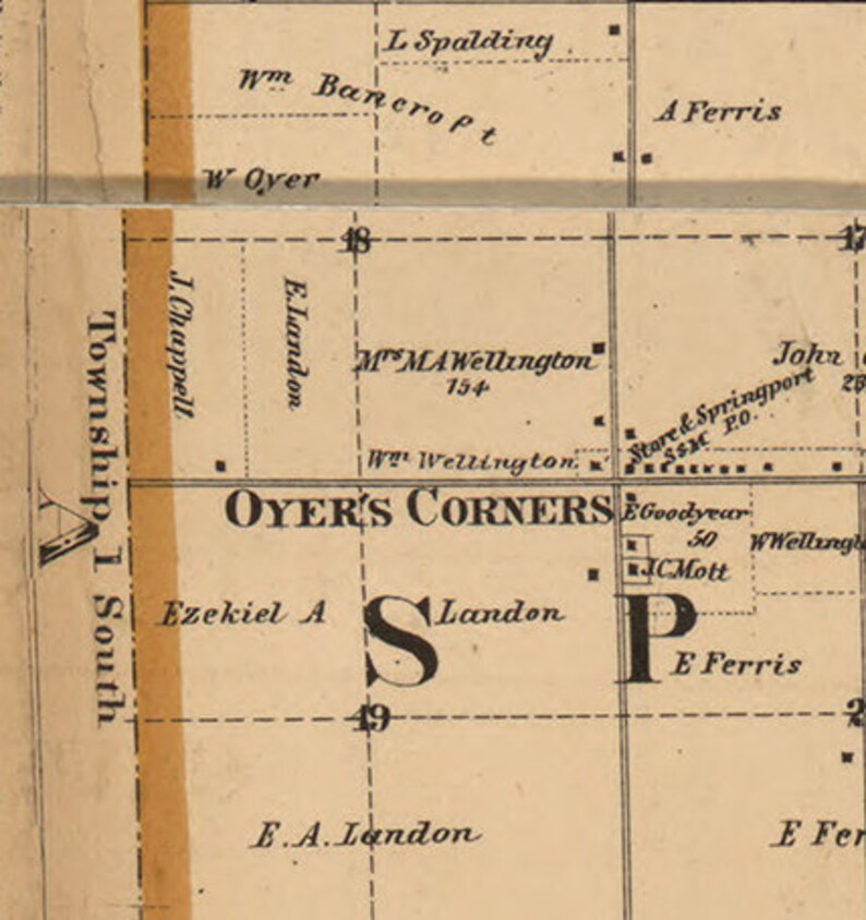 warehouse sale Jackson County Michigan 1858 Wall Map warehouse sale Jackson County Michigan 1858 Wall Map