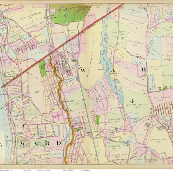 Hastings on Hudson Map Etsy