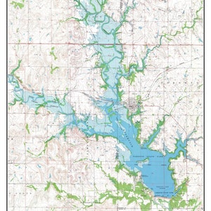 Toronto Lake 1975 Map Reprint - Lakes Region Old Topographic USGS Custom Composite Kansas