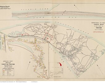 Map Of Truro Ma Old Truro Map | Etsy
