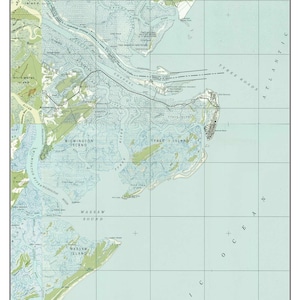 Tybee Island - ca. 1945  - USGS Old Topographic Map  Custom Composite Georgia