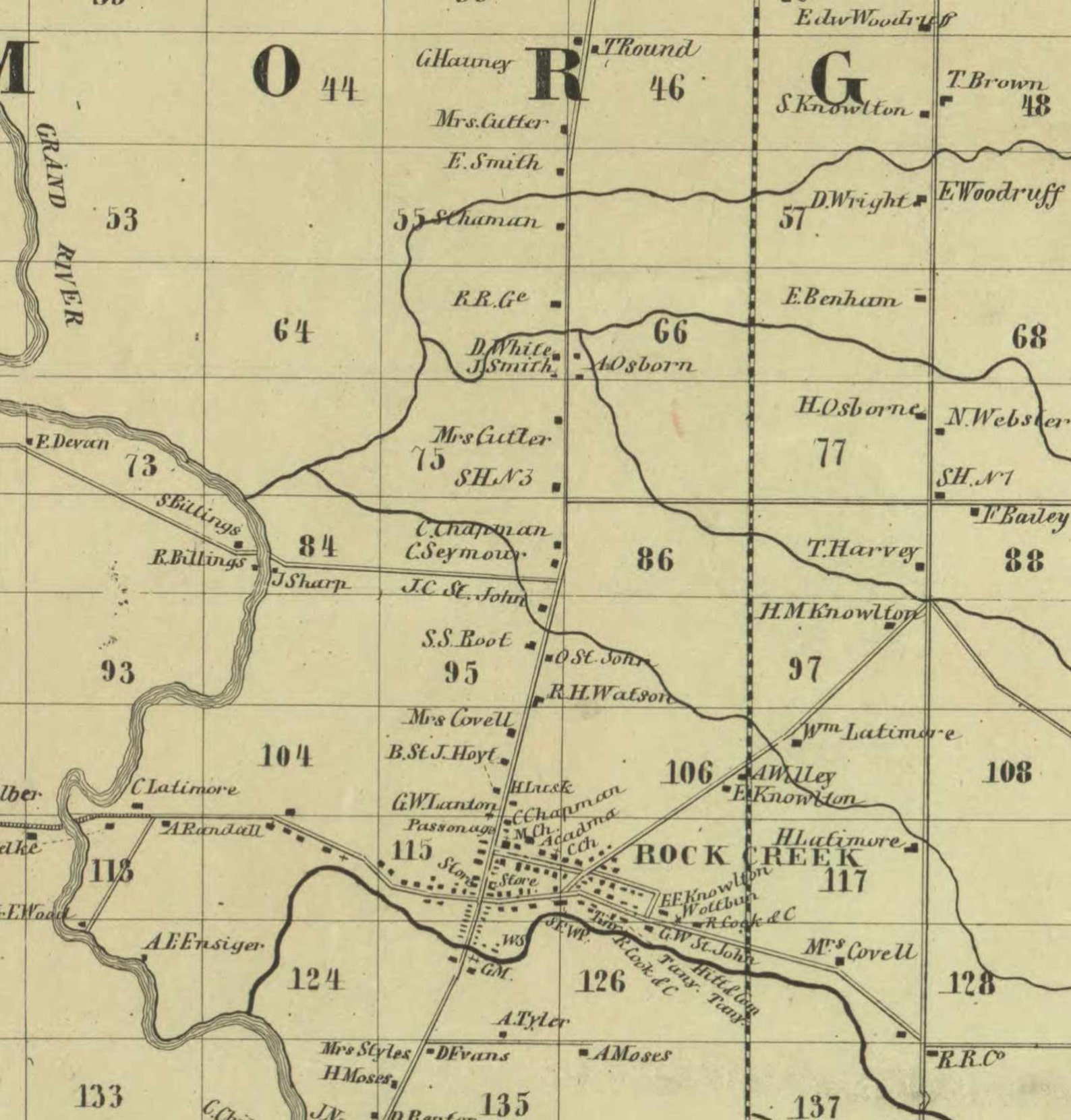 Ashtabula County Ohio 1856 Old Wall Map Reprint With Etsy