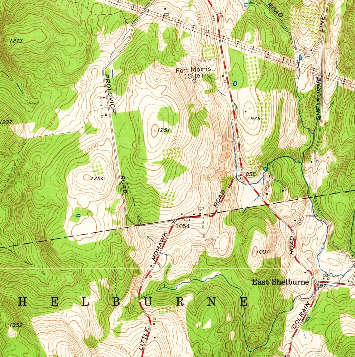 Colrain 1961 Old Topo Map Custom USGS Reprint Massachusetts Etsy