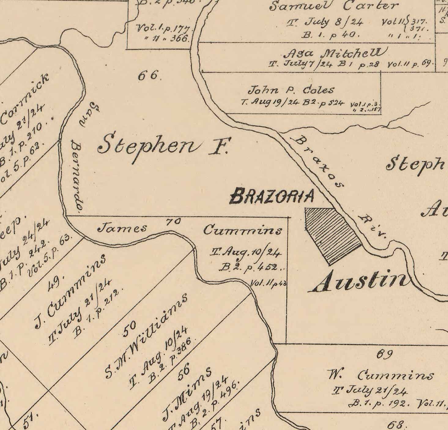 Brazoria County Texas 1879 Old Wall Map Reprint With Land - Etsy UK