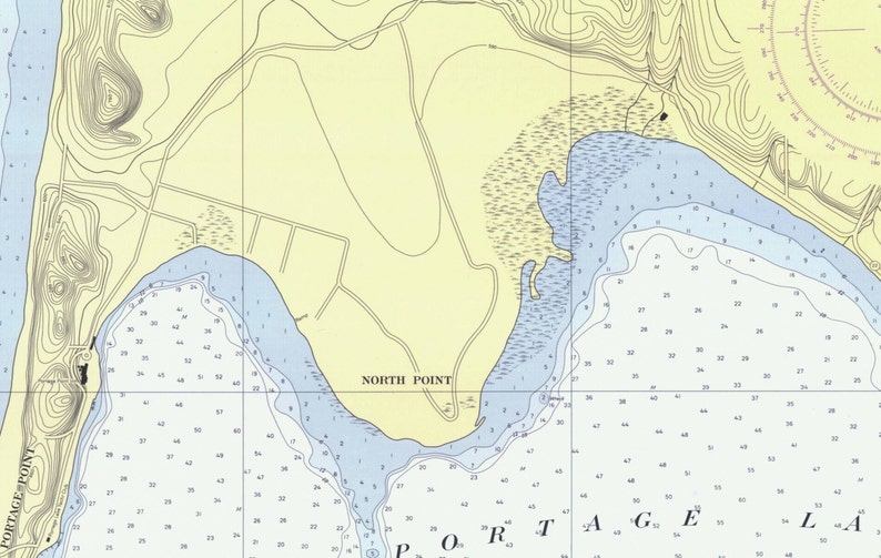 Portage Lake 1975 Lake Michigan Michigan Nautical Map Etsy