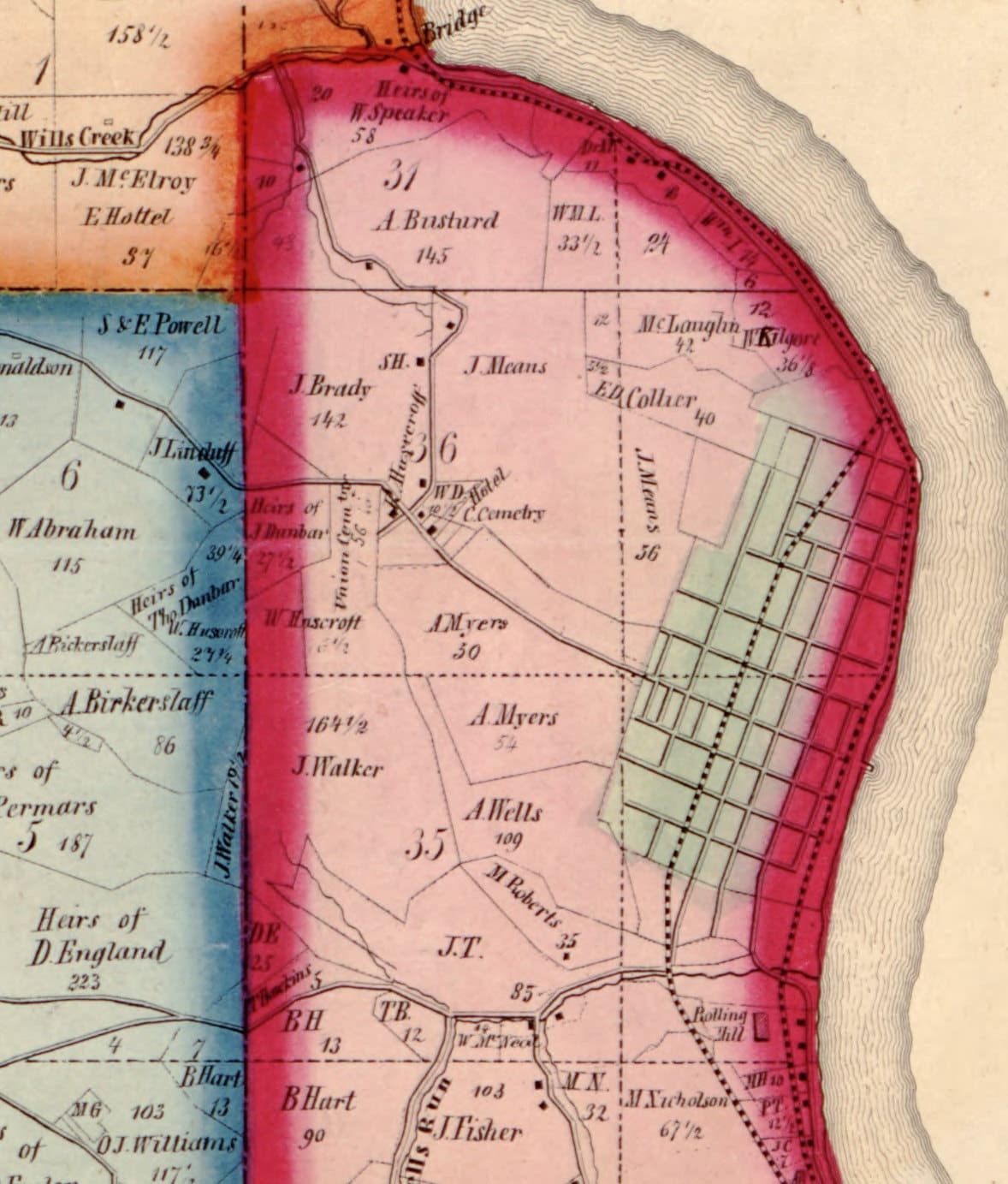 Jefferson County Ohio 1856 Old Wall Map Reprint With Etsy