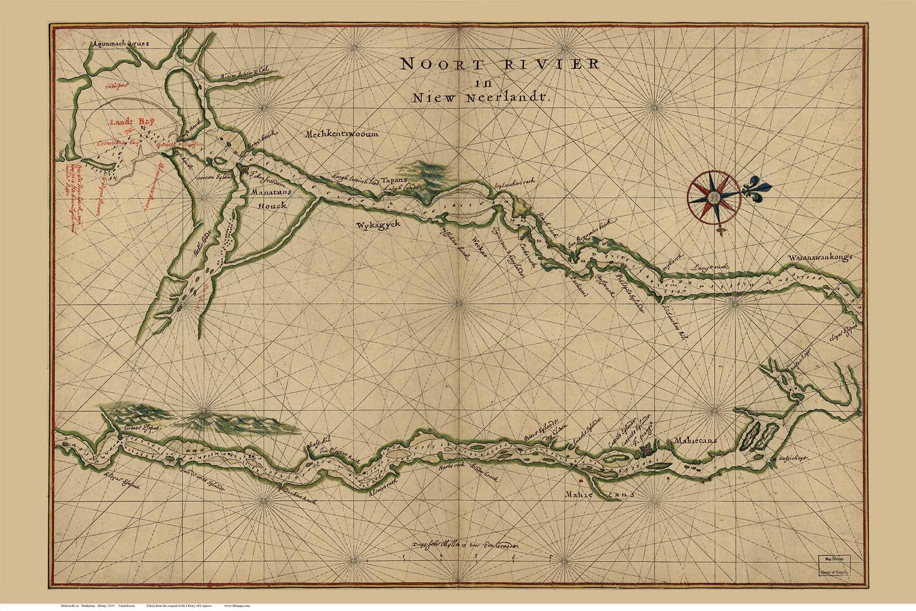Hudson river map