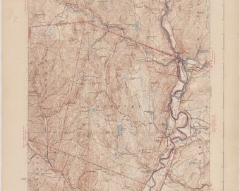 Woodsville, Vt - 1941 Original USGS Topographic Map - Newbury - Ryegate - Groton - Cornith - fair condition -  VT 94 OMH