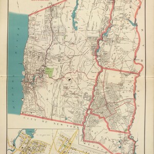Yonkers, Mt Vernon, Eastchester 1893 - Old Town Map Reprint, Tuckahoe, Westchester County, New York - Homeowner Names - NYC Metro Atlas #04