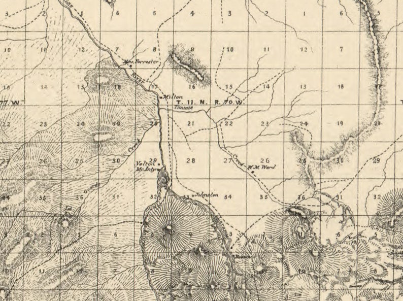 Larimer County Colorado 1883 Old Wall Map Reprint With Etsy