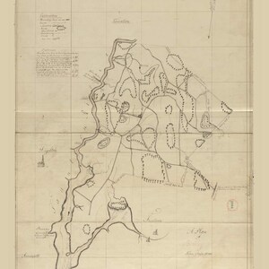 Berkley 1830 Town Plan - Old Roads Map Reprint RESTORED Massachusetts Archives - MA