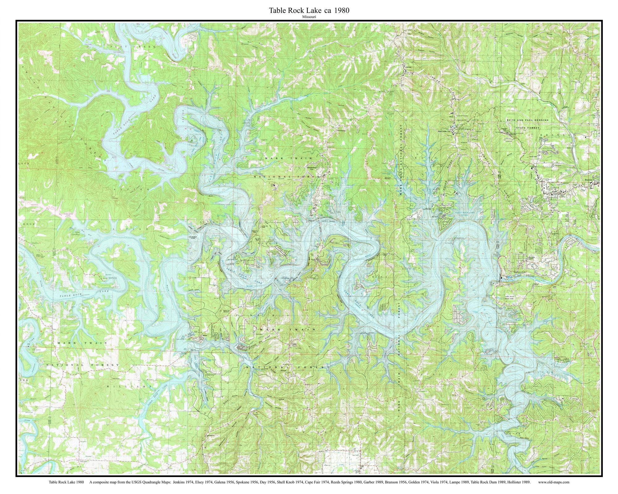 Antique Newburg, Missouri 1950 US Geological Survey Topographic Map