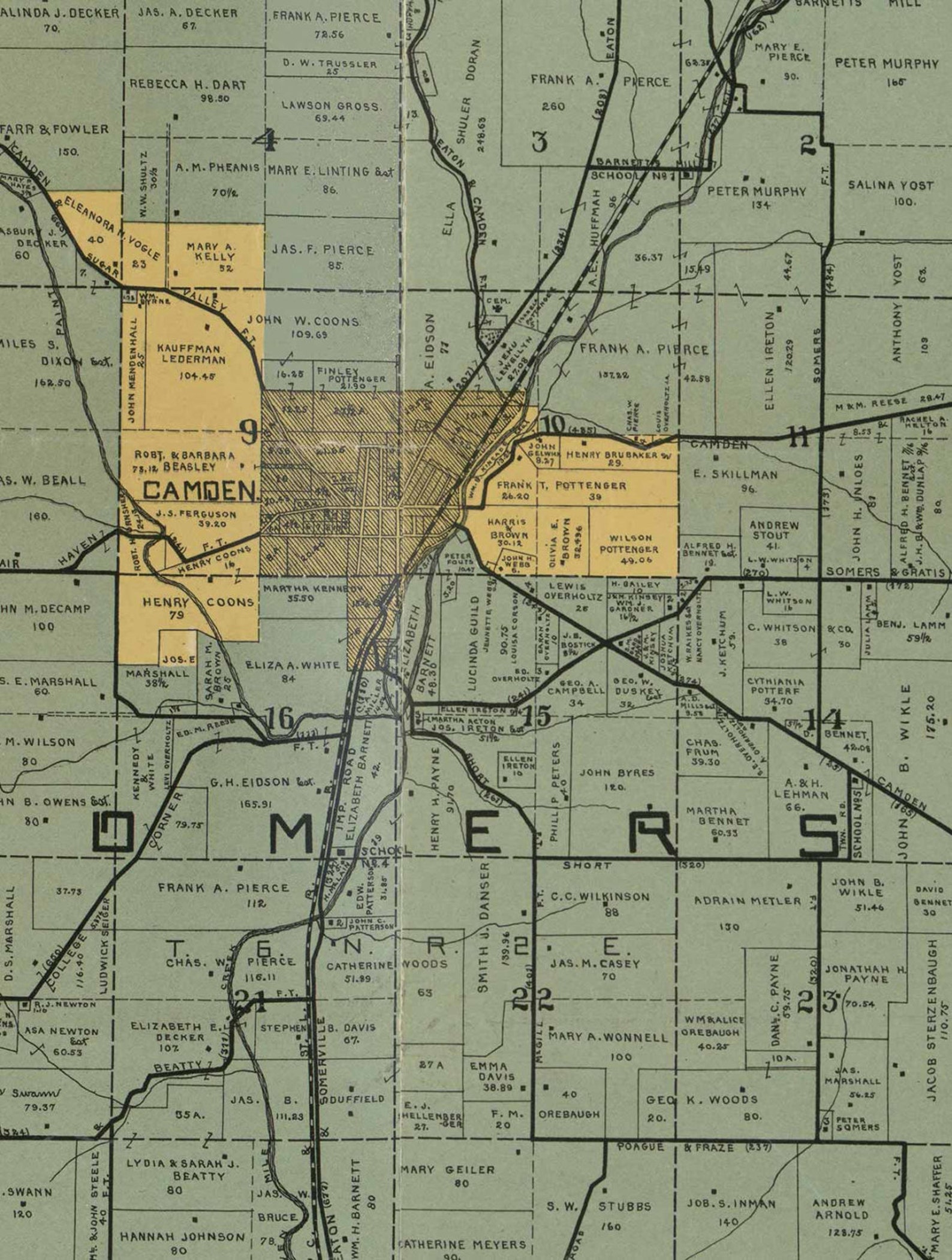 Preble County Ohio 1897 Old Wall Map Reprint With Homeowner Etsy UK